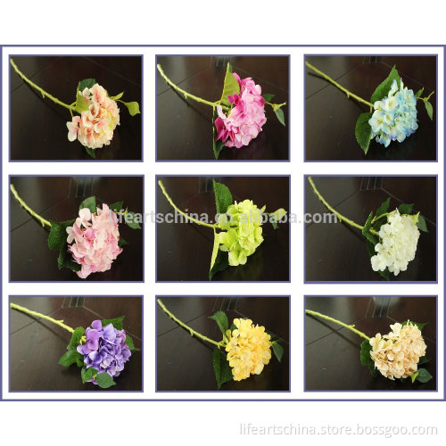 artificial flower, silk Hydrangea -- multiful color, 40cm/52cm/ 68cm stem flower